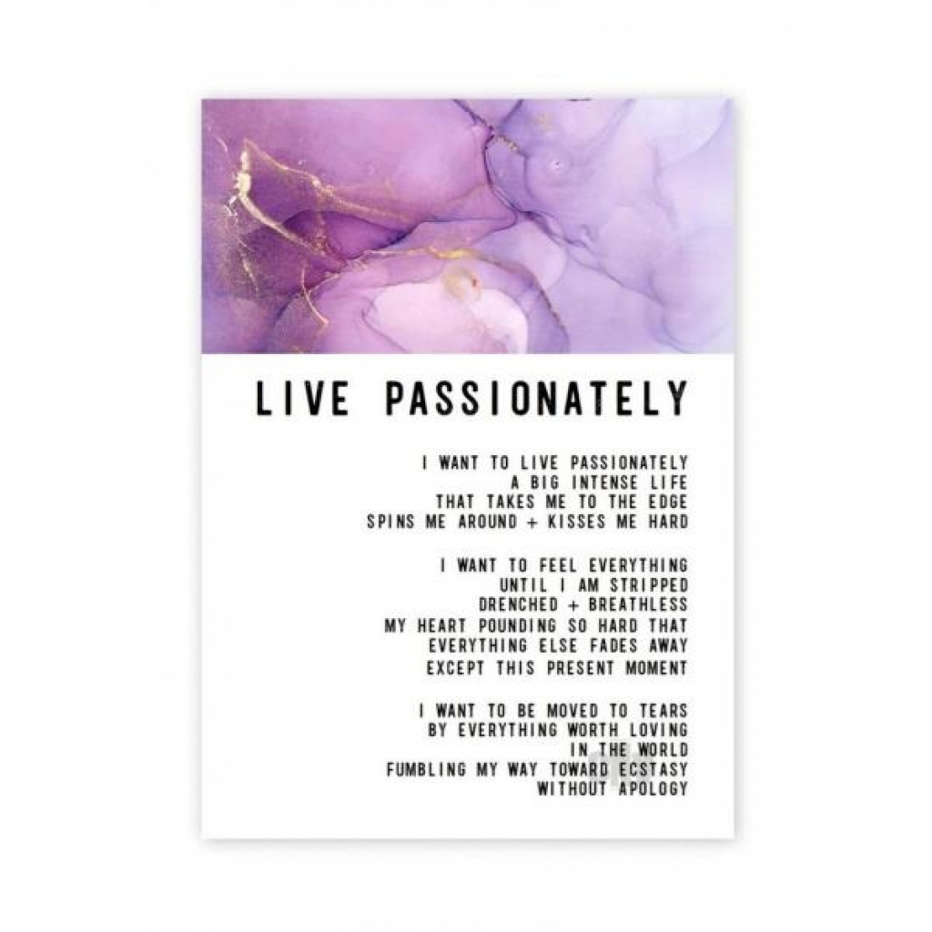 Live Passionately Greeting Card - Gag & Joke Gifts