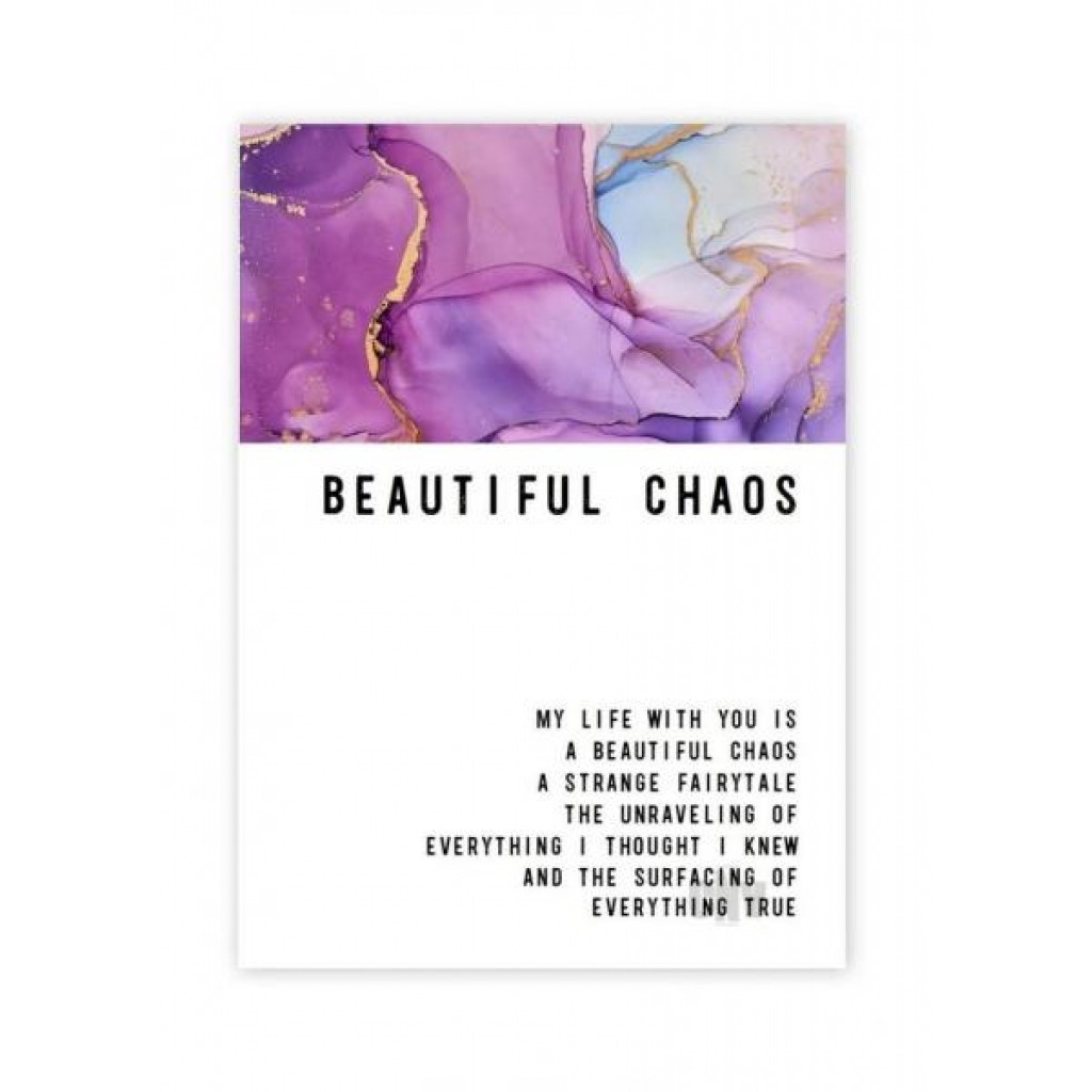 Beautiful Chaos Greeting Card - Gag & Joke Gifts