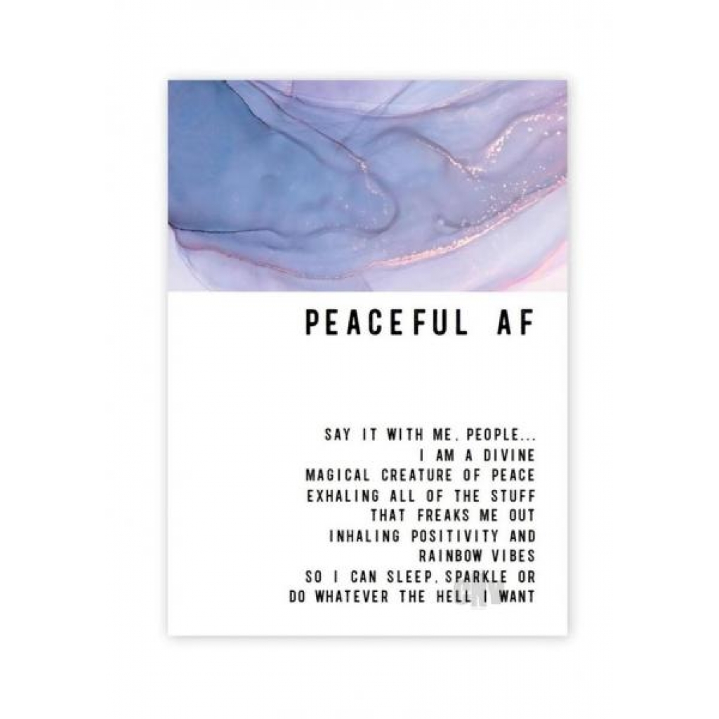 Peaceful Af Greeting Card - Gag & Joke Gifts