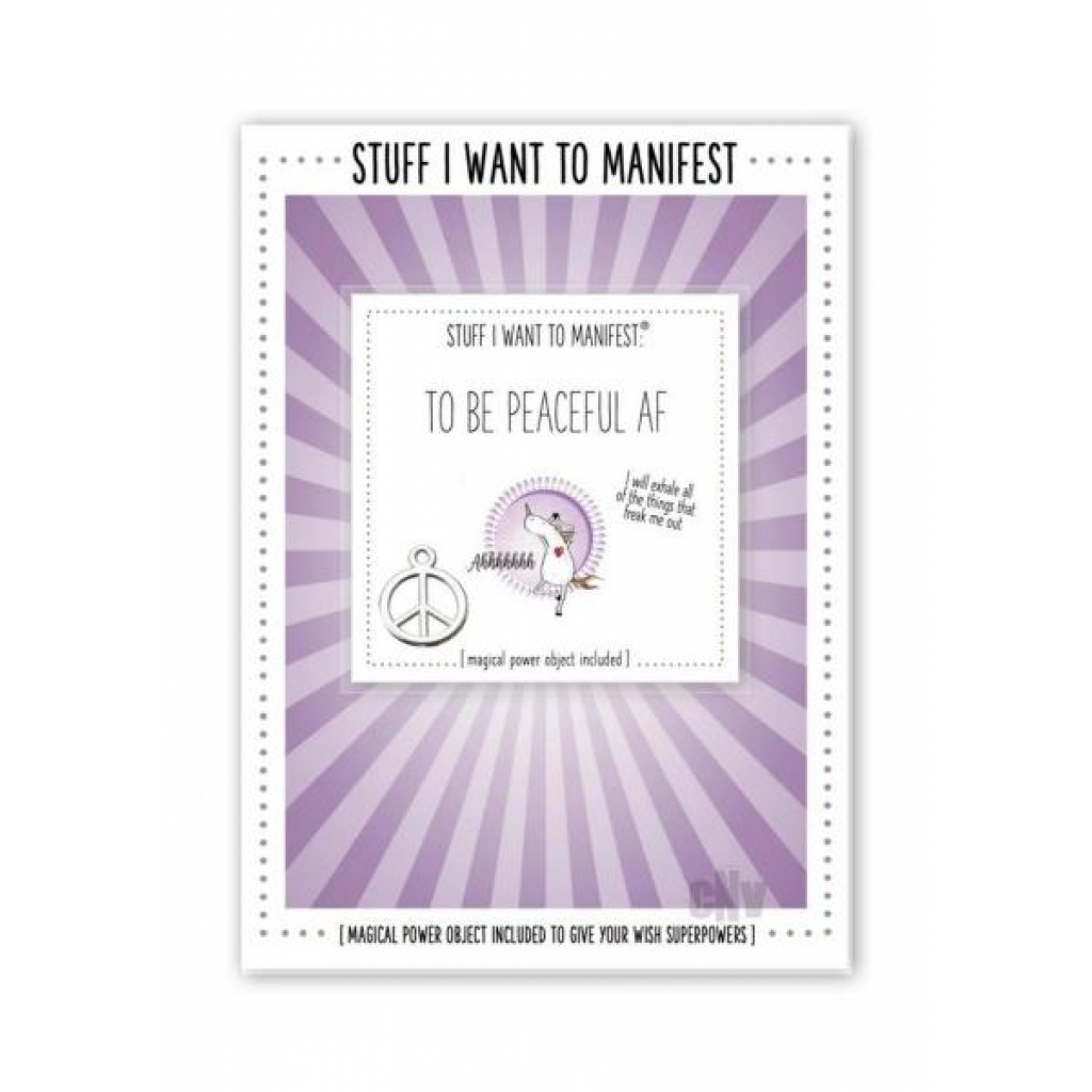 Manifest Greeting Card Peaceful Af - Gag & Joke Gifts