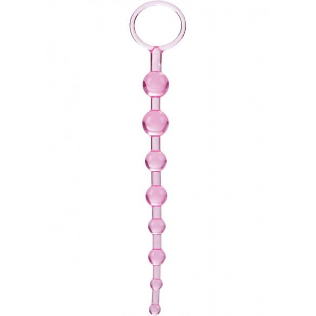 First Time Love Beads 8.25 Inch Pink - Anal Beads