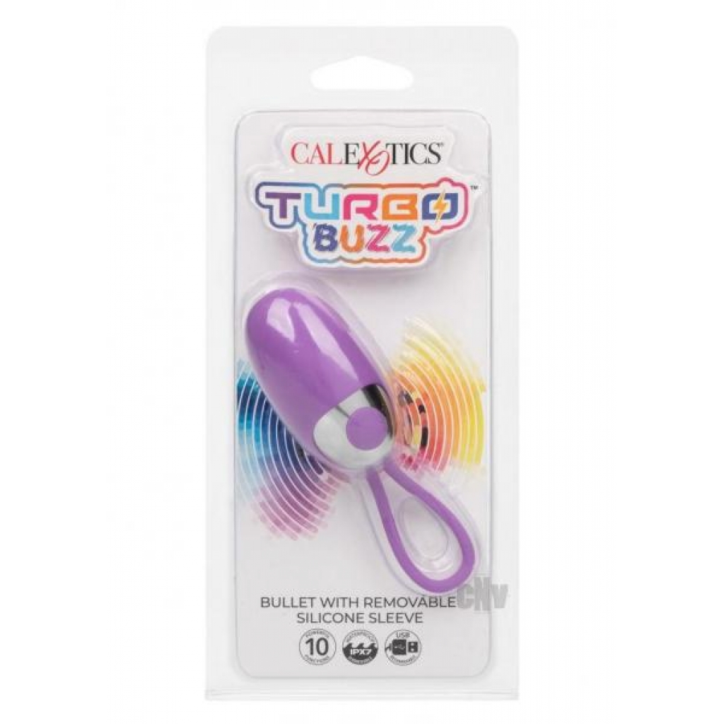 Turbo Buzz Bullet W/sleeve Purple - Bullet Vibrators