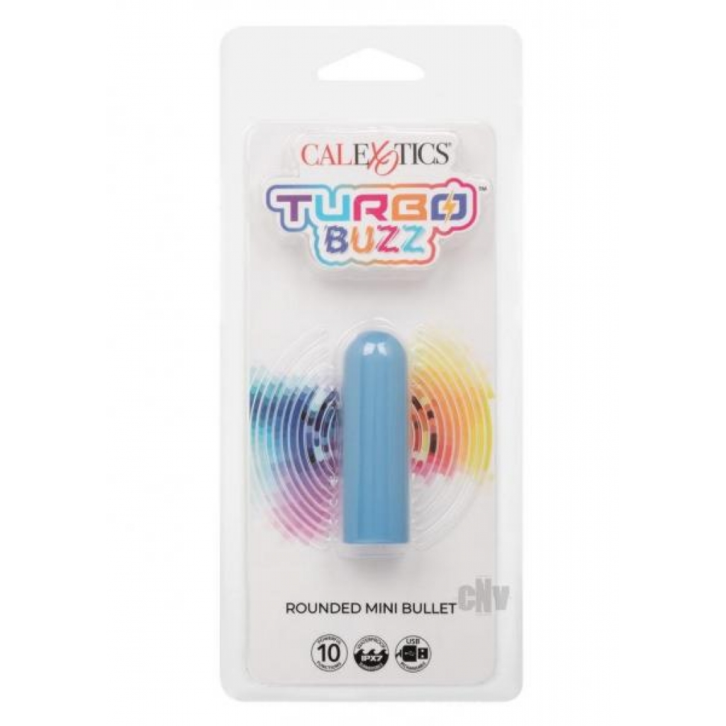 Turbo Buzz Rounded Mini Bullet Blue - Bullet Vibrators