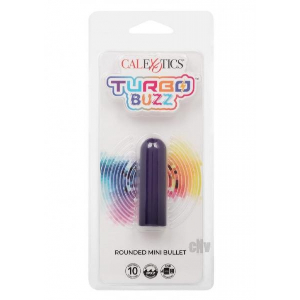 Turbo Buzz Rounded Mini Bullet Purple - Bullet Vibrators