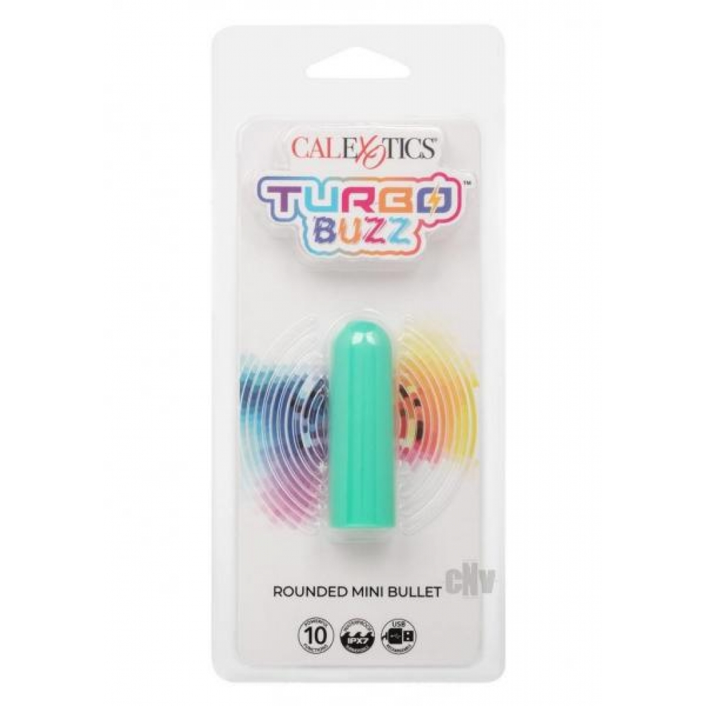 Turbo Buzz Rounded Mini Bullet Green - Bullet Vibrators