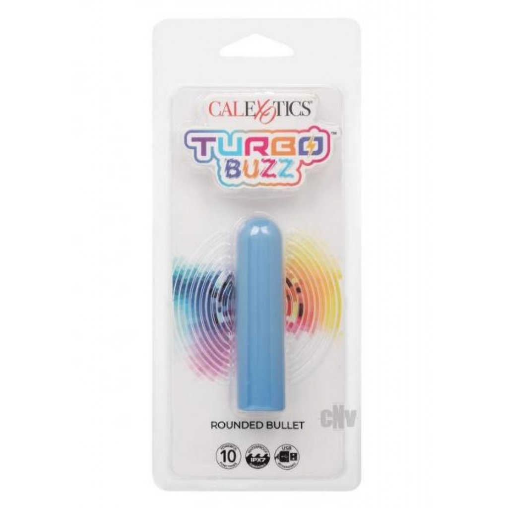 Turbo Buzz Rounded Bullet Blue - Bullet Vibrators