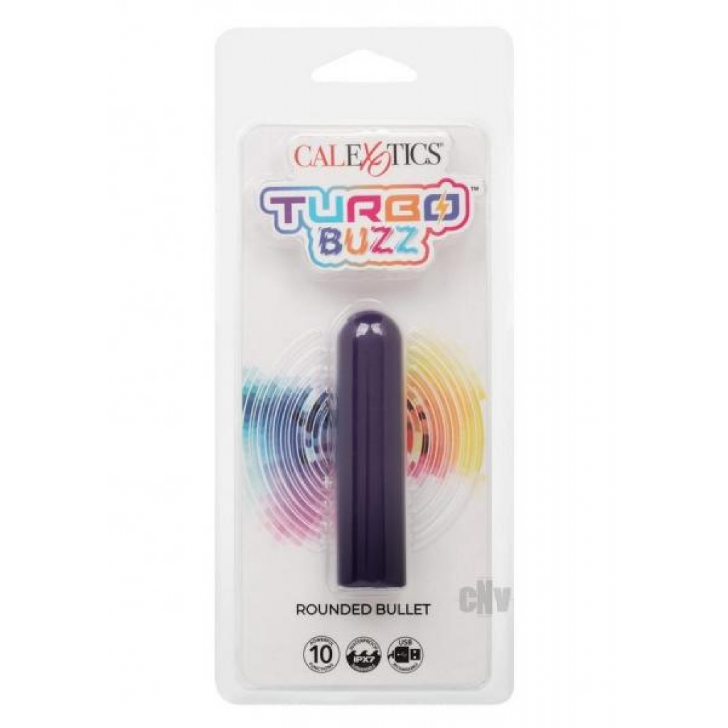 Turbo Buzz Rounded Bullet Purple - Bullet Vibrators