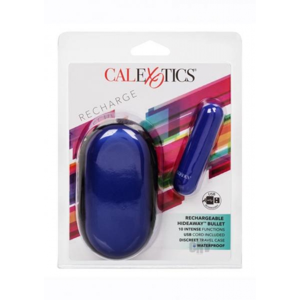 Rechargeable Hideaway Bullet Blue - Bullet Vibrators