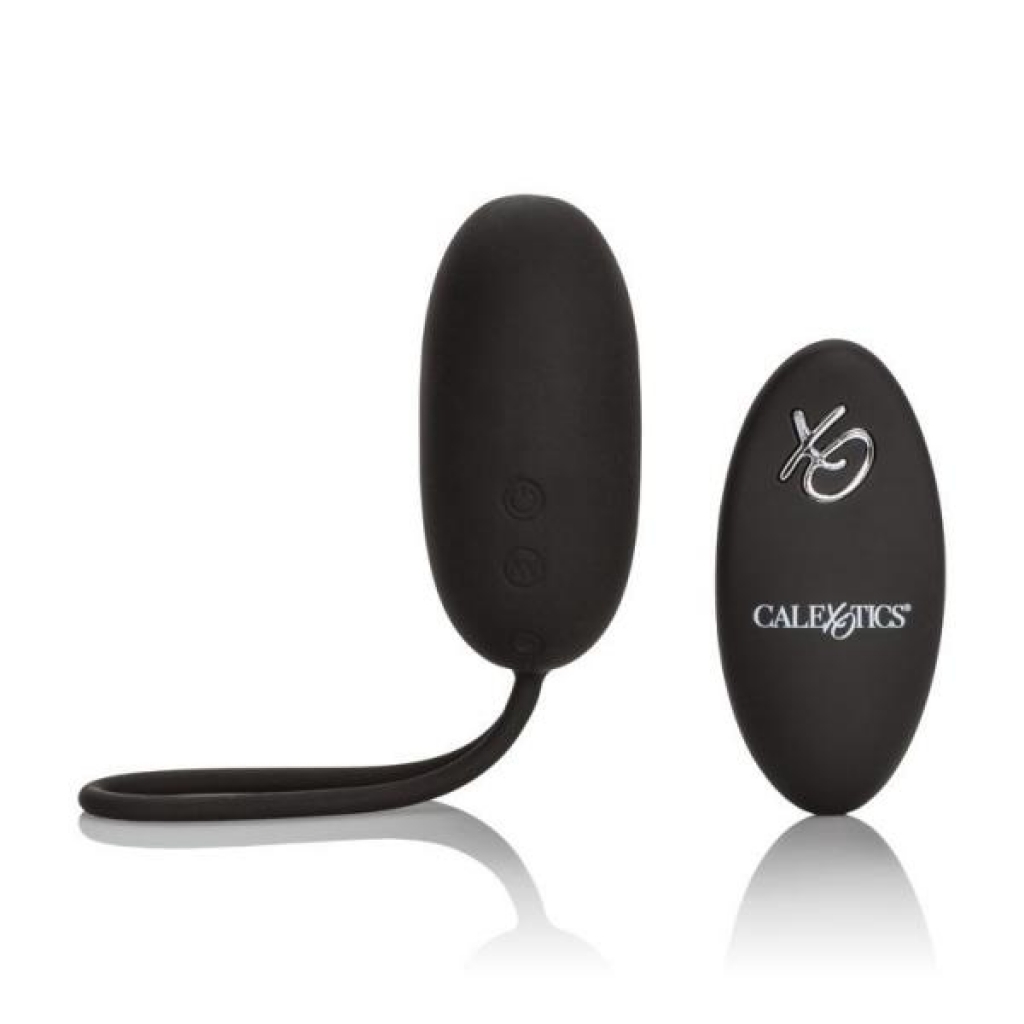 Silicone Remote Rechargeable Egg Vibrator Black - Bullet Vibrators