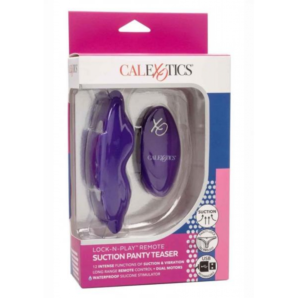 Lock N Play Remote Suction Panty Purple - Vibrating Panties