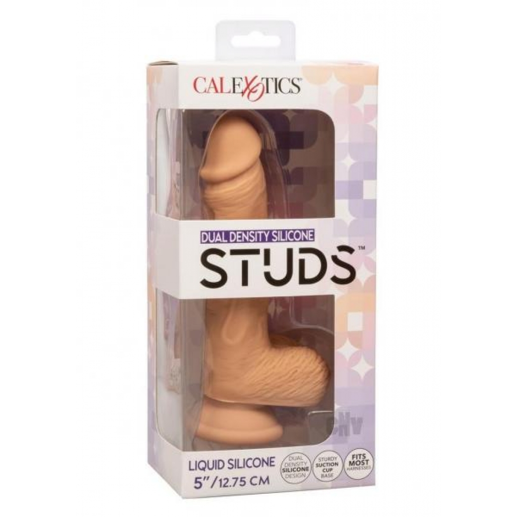 Silicone Studs Dual Dense 5 Vanilla - Realistic Dildos & Dongs