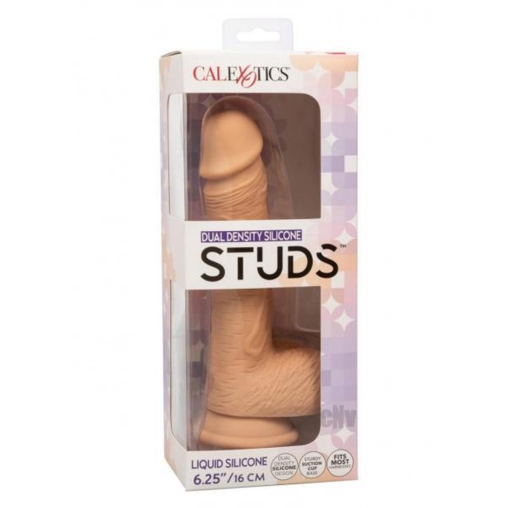 Silicone Studs Dual Dense 6.25 Vanilla - Realistic Dildos & Dongs