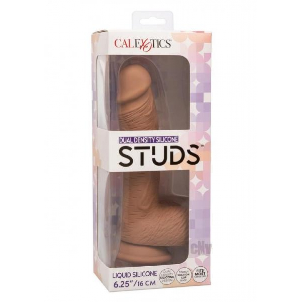 Silicone Studs Dual Dense 6.25 Chocolat - Realistic Dildos & Dongs