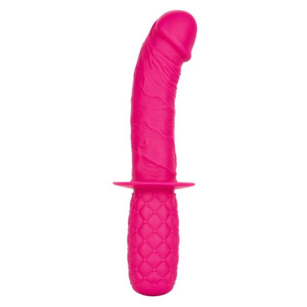 Silicone Grip Thruster Pink G-Spot Dildo - G-Spot Dildos