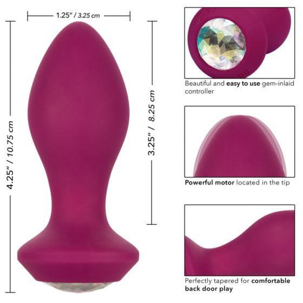 Power Gem Vibrating Crystal Probe Purple - Anal Plugs