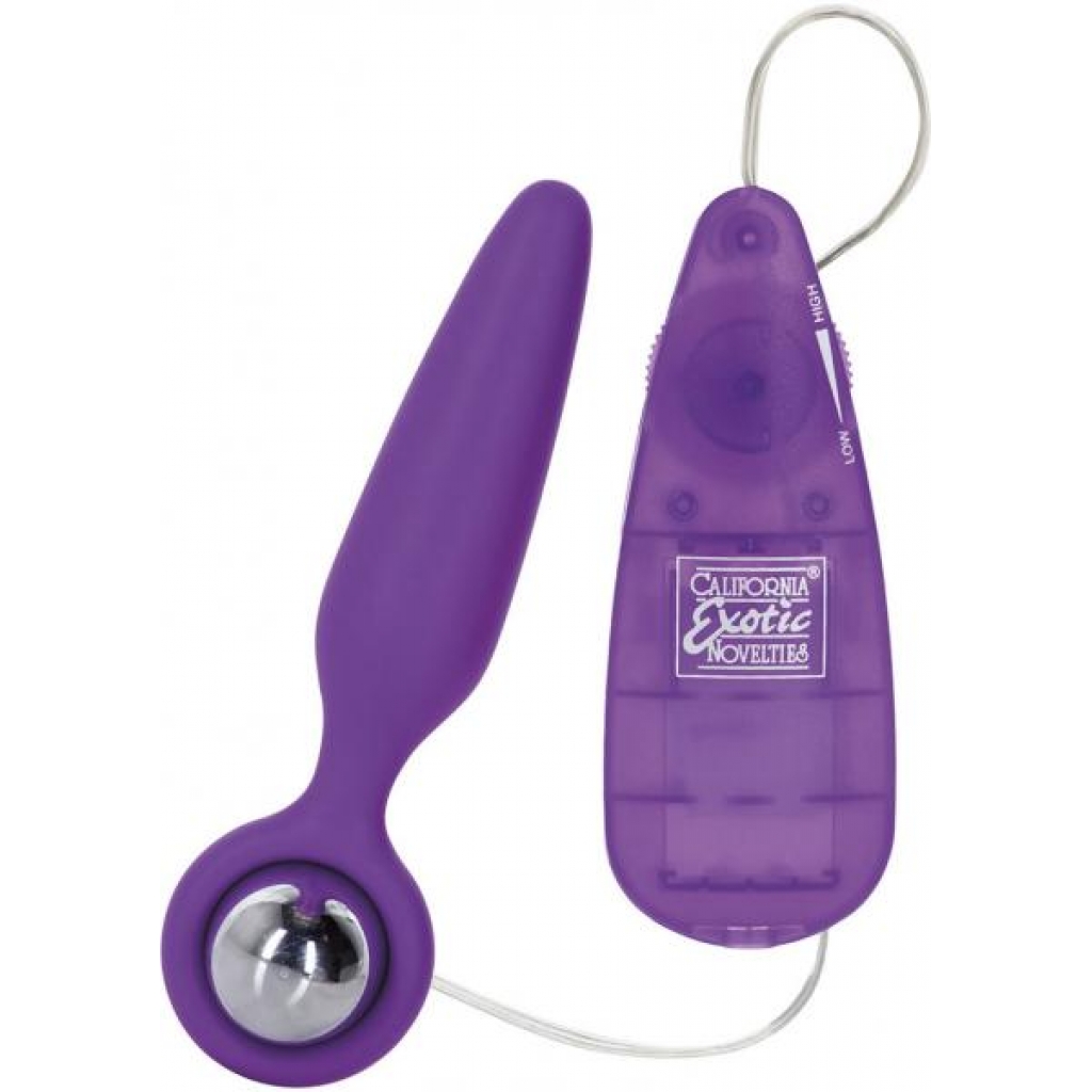 Booty Call Booty Glider Silicone Remote Control Anal Probe Purple 3.75 Inch - Anal Plugs