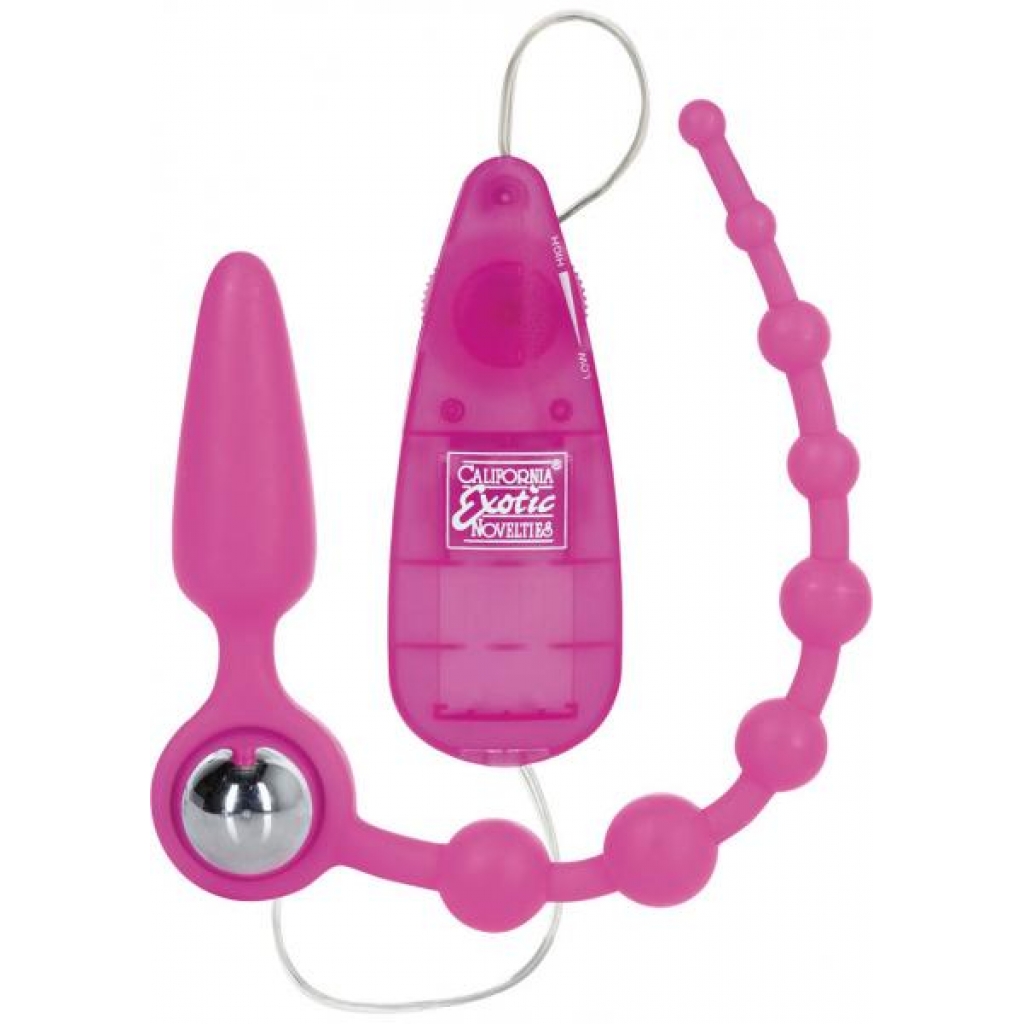 Booty Call Double Dare Silicone Probe Beads Pink - Anal Trainer Kits