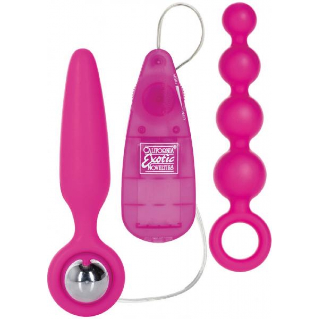 Booty Call Booty Vibro Kit - Pink - Anal Probes