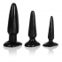 Anal Trainer Kit 3 Butt Plugs Black - Anal Trainer Kits