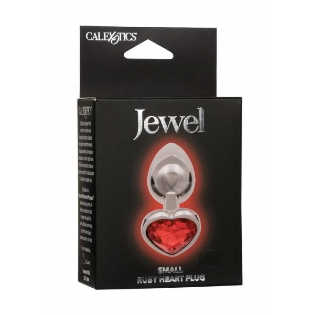 Jewel Small Ruby Heart Plug Red - Anal Plugs