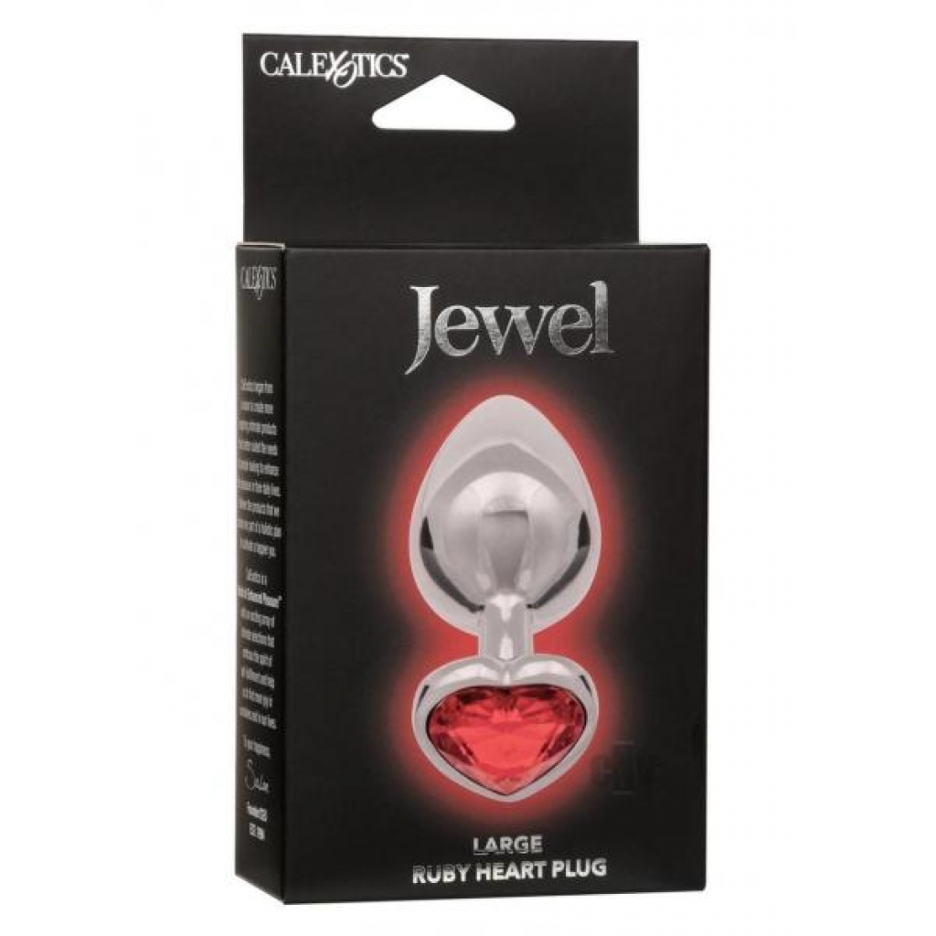 Jewel Large Ruby Heart Plug Red - Anal Plugs