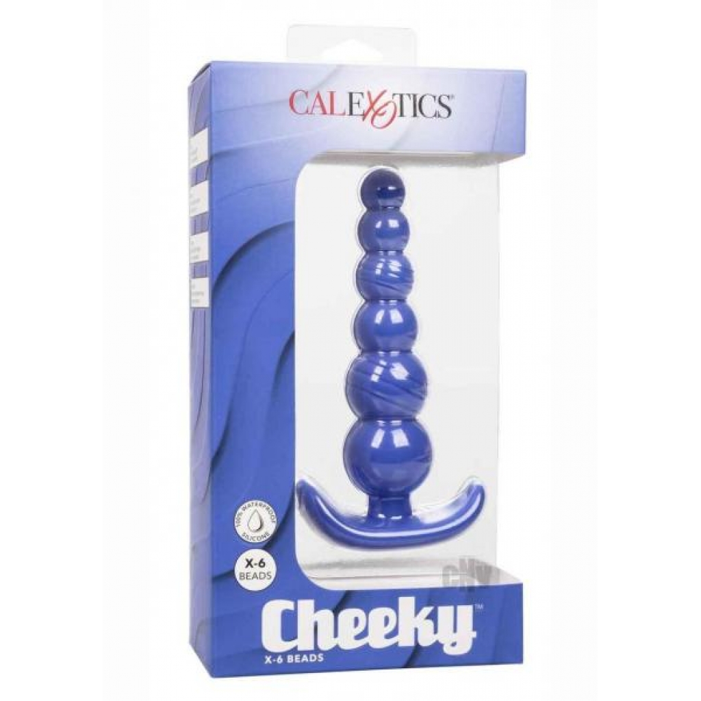 Cheeky X-6 Beads Blue - Anal Beads