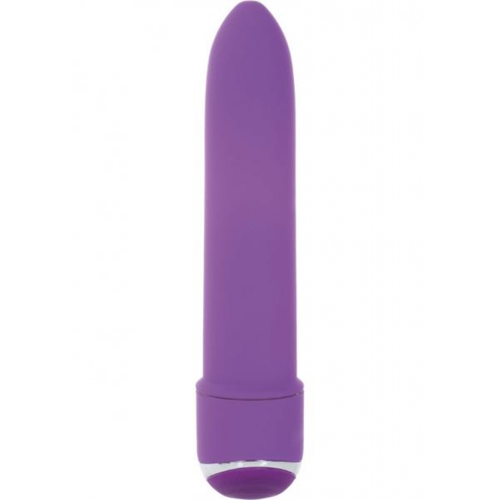 7 Function Classic Chic Mini Velvet Cote Vibrator Waterproof Purple 4.25 Inch - Traditional