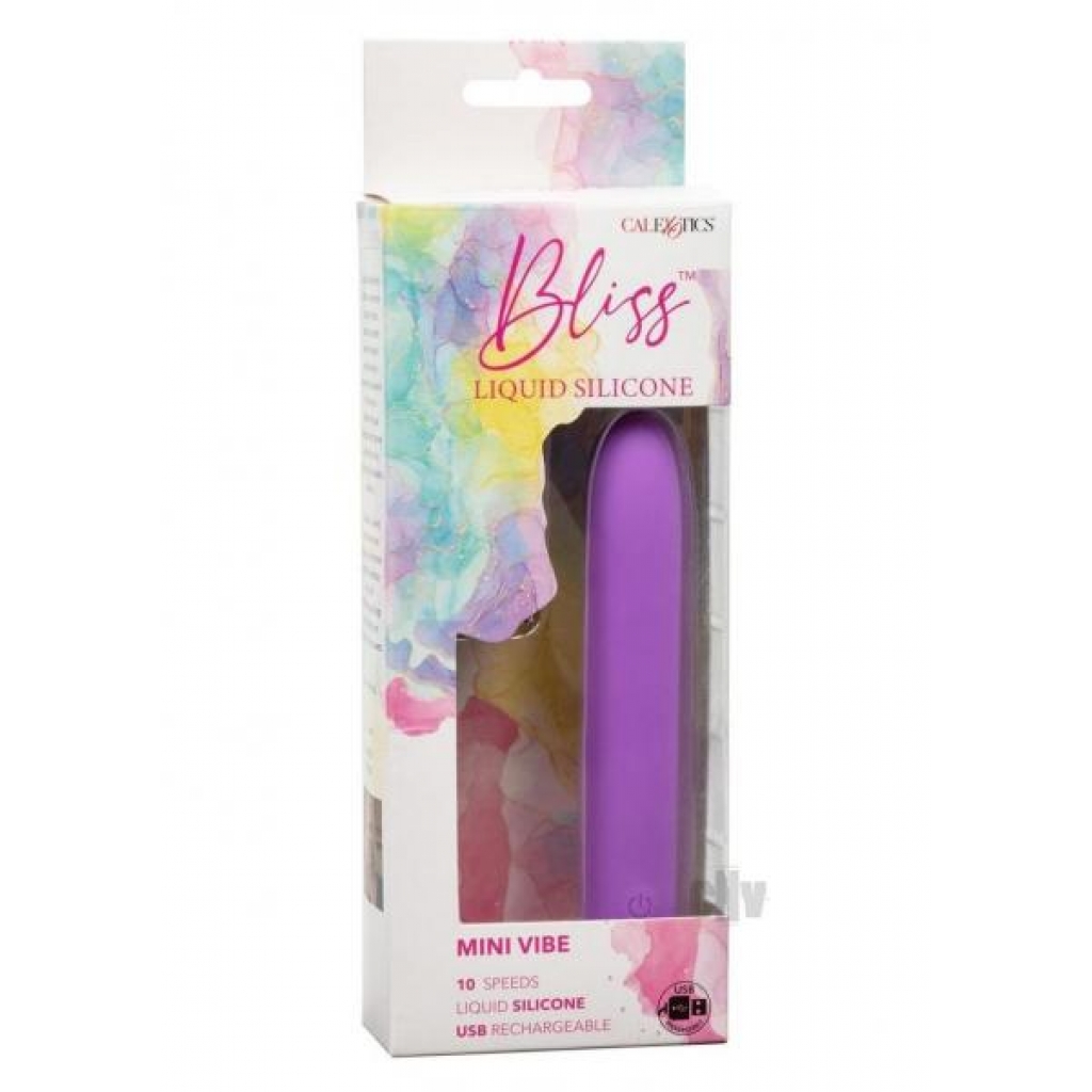 Bliss Liquid Silicone Mini Vibe Purple - Bullet Vibrators
