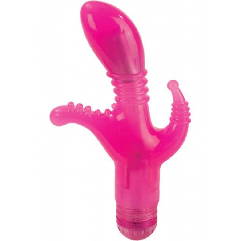 Triple Tease Pink Flexible Vibrator