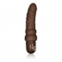 Waterproof Power Stud Curvy Brown Dildo - Realistic