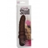 Waterproof Power Stud Curvy Brown Dildo - Realistic