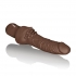 Waterproof Power Stud Cliterrific Brown Dildo