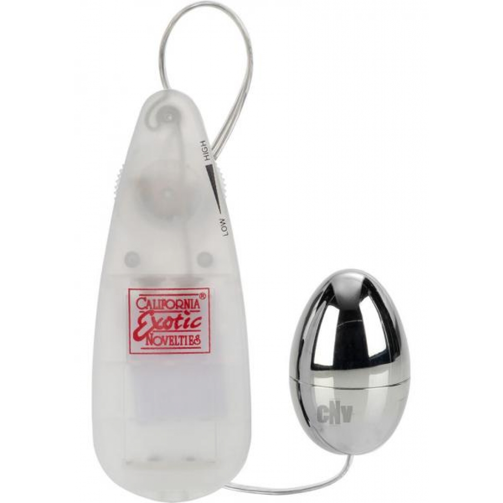 Pocket Exotics Silver Egg Vibrator - Bullet Vibrators