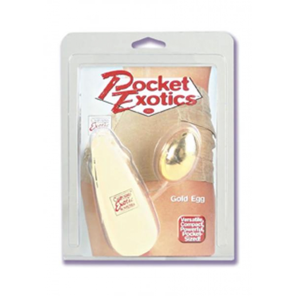 Pocket Exotics Gold Egg Multispeed 2 Inch Gold - Bullet Vibrators