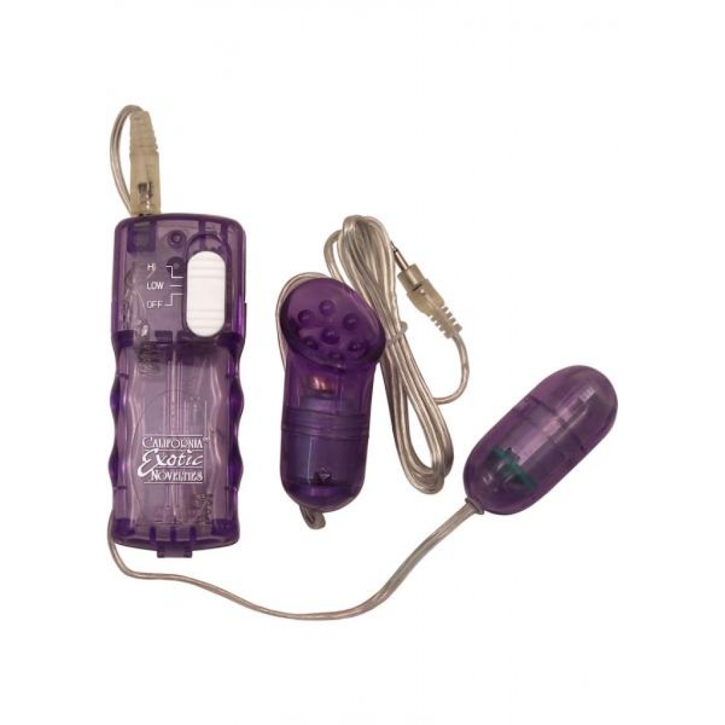 Double Play 1 Power Pack 2 Interchangeable 3 Speed Stimulators - Bullet Vibrators