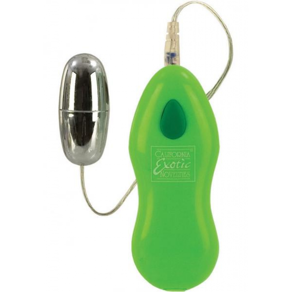 Ballistic Bullet With Versatile Plug In Jack 2 Speed Remote 2.2 Inch Green - Bullet Vibrators