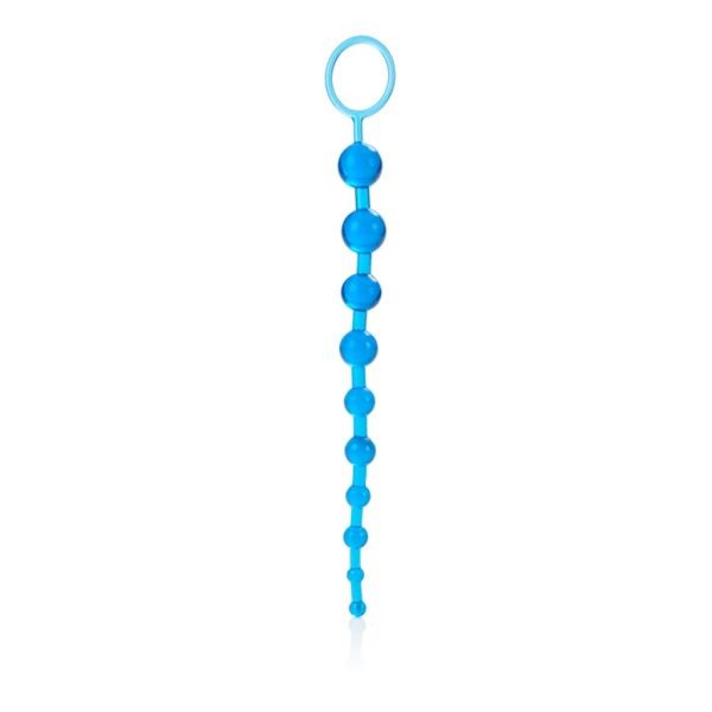 X 10 Beads Graduated Anal Beads 11 Inch - Blue - Anal Beads