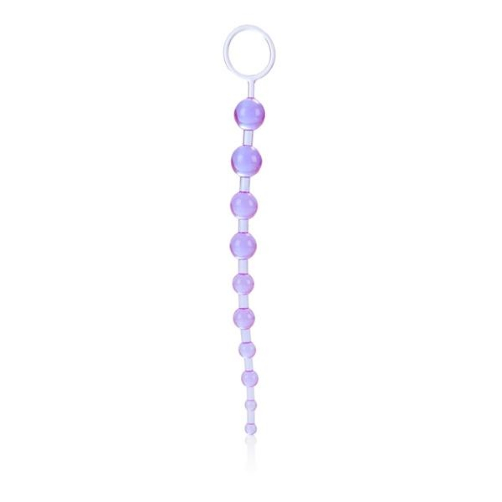 X 10 Beads Graduated Anal Beads 11 Inch - Purple - Anal Beads