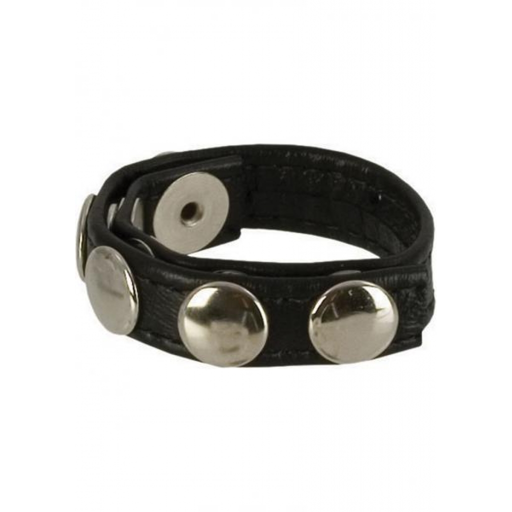 Adonis Leather Collection Ares 5 Snap Ring - Adjustable & Versatile Penis Rings