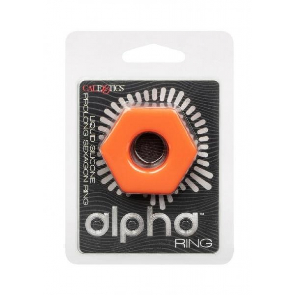 Alpha Prolong Sexagon Ring Orange - Classic Penis Rings