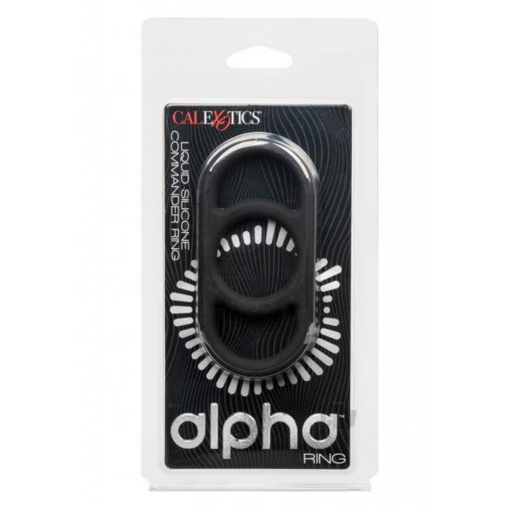 Alpha Silicone Commander Ring Black - Luxury Penis Rings