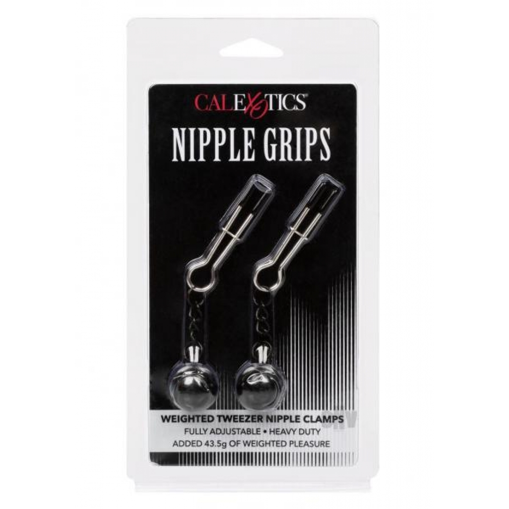 Nipple Grip Weight Tweezer Clamp - Adjustable Silver