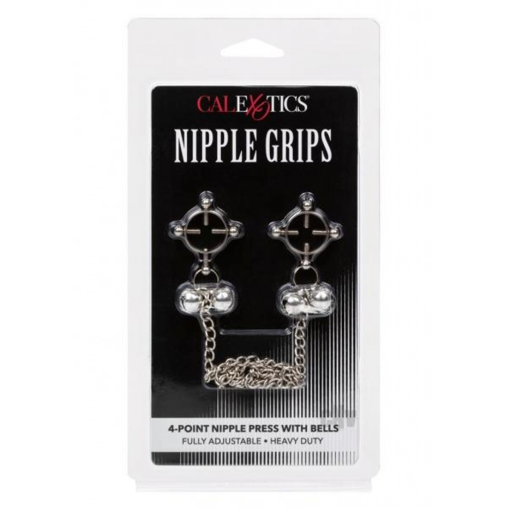 Nipple Grip 4-Point Press & Bells - Silver