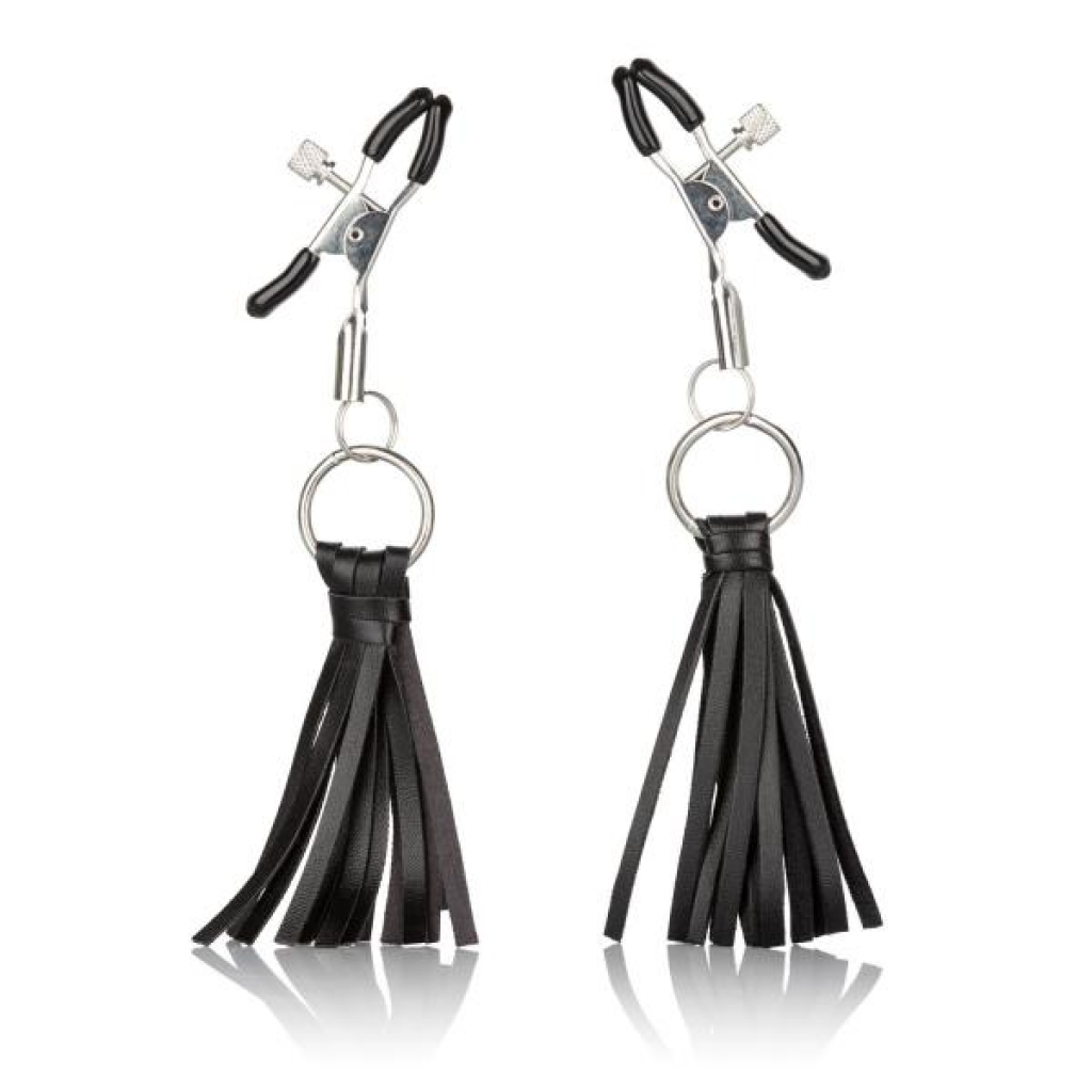 Nipple Play Playful Tassels Nipple Clamps Black - Nipple Clamps