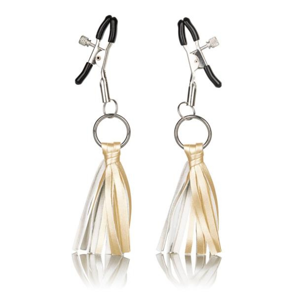 Nipple Play Playful Tassels Nipple Clamps Gold - Nipple Clamps