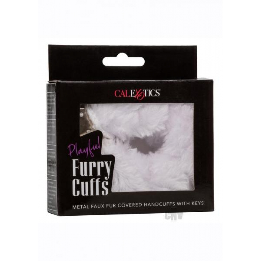 Playful Furry Cuffs White - Handcuffs