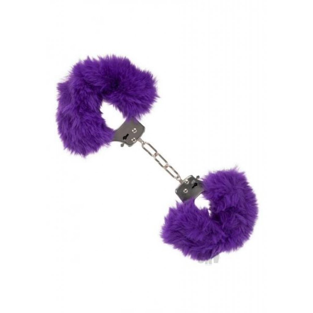 Ultra Fluffy Furry Cuffs Purple - Handcuffs