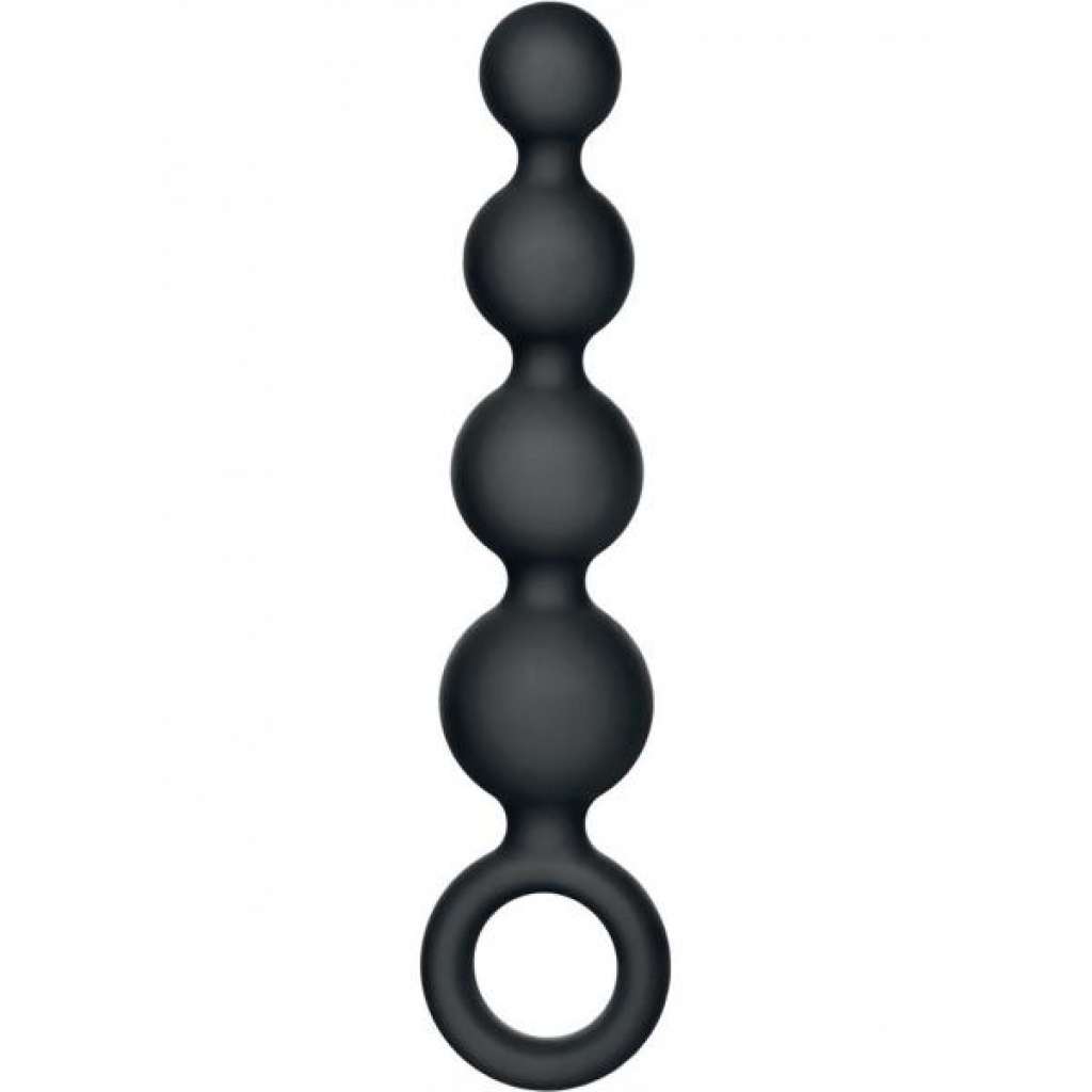 Coco Licious Silicone Booty Beads Black 4.5 Inch - Anal Beads