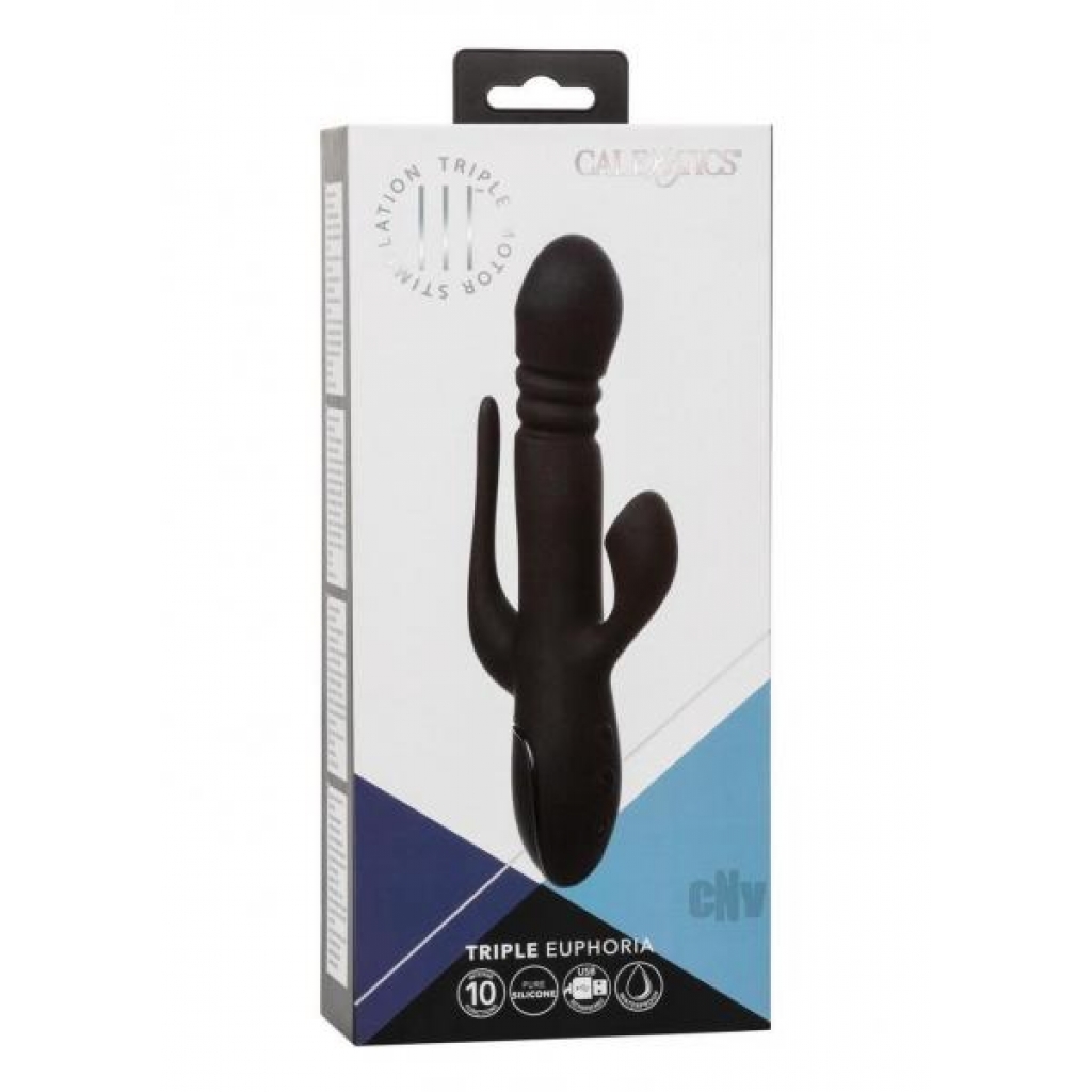 Iii Triple Euphoria Black - Rabbit Vibrators