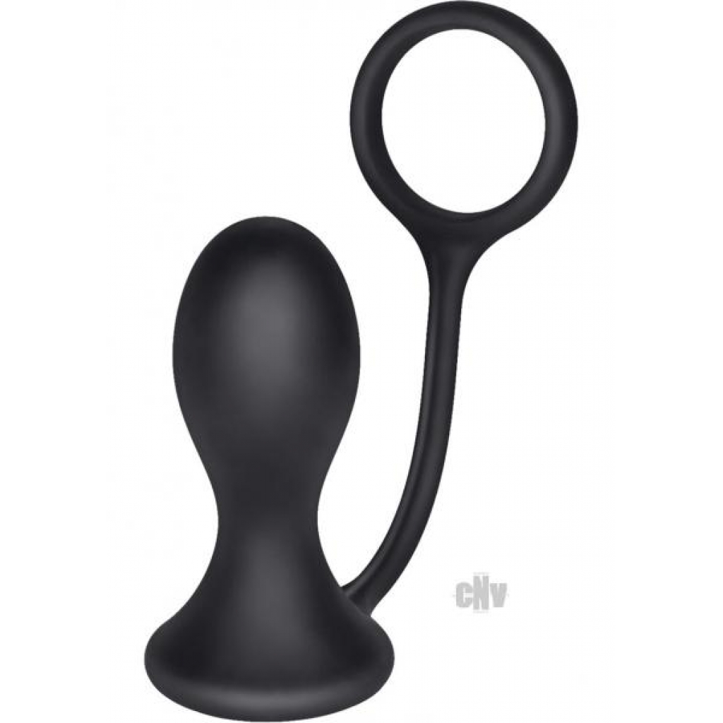 Prostate Probe Attached Ring Black - Prostate Massagers